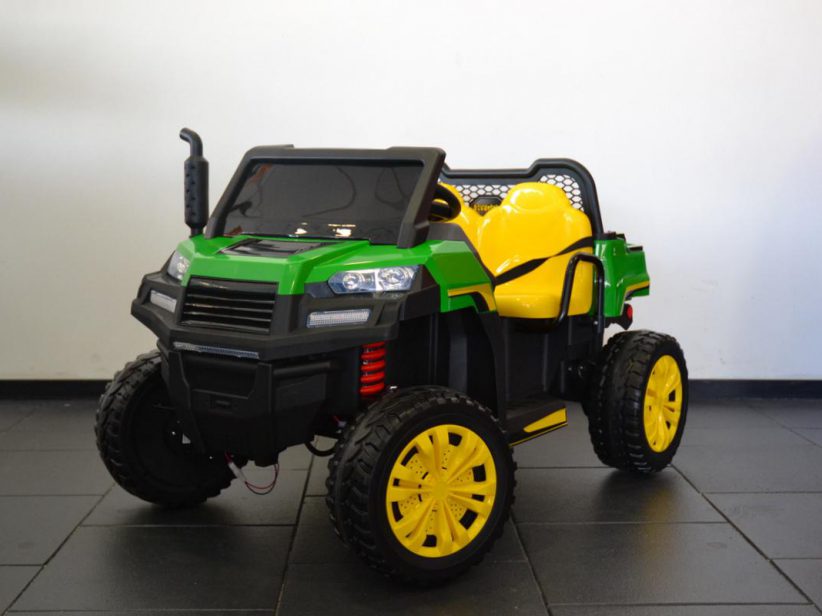 Farmertruck Elektrisch kinder speelgoed 4x4 2 persoons 4wd 12V 2.4G RC Groen