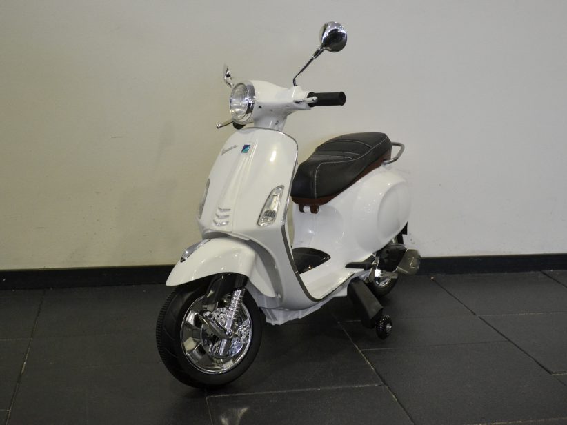 Vespa Primavera elektrische kinderscooter 12V Wit