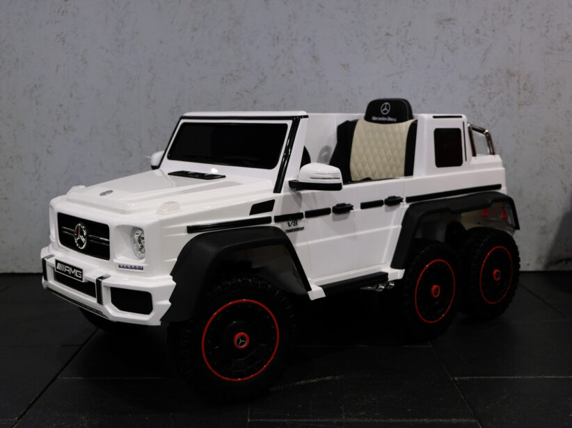 Mercedes G63 6×6 AMG Kinderauto 1Persoons Wit